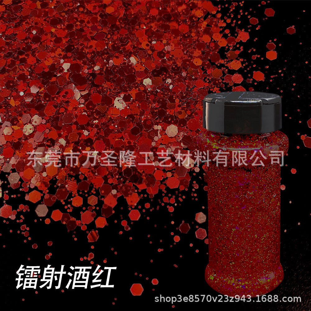 Wholesale Holographic Bottle Glitter Nail Art Colorful Sequins